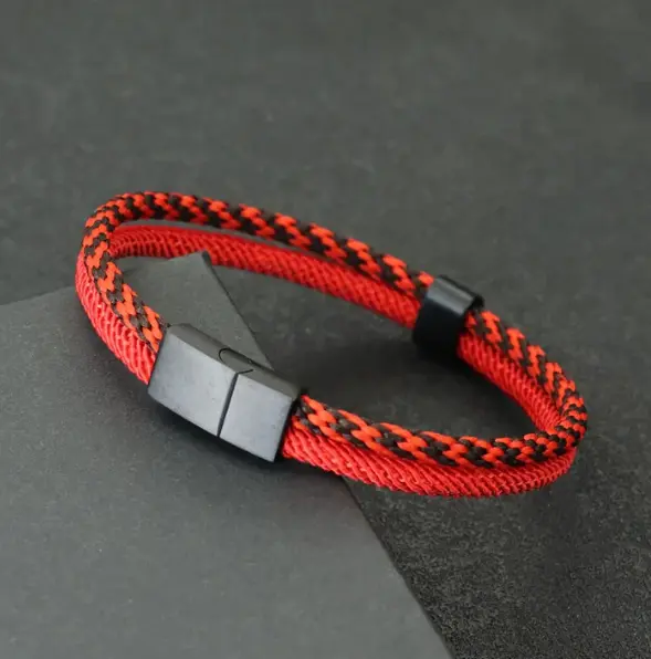 Men's Bracelet Black Stainless Steel