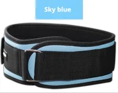Cross-border Fitness Belt Weight Lifting Protection Sports Adjustment - Sky Blue - View 1