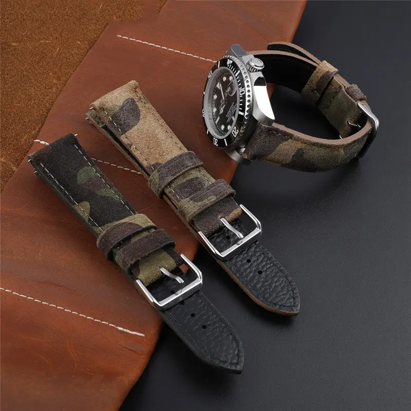 Creative And Versatile Camouflage Genuine Leather Watch