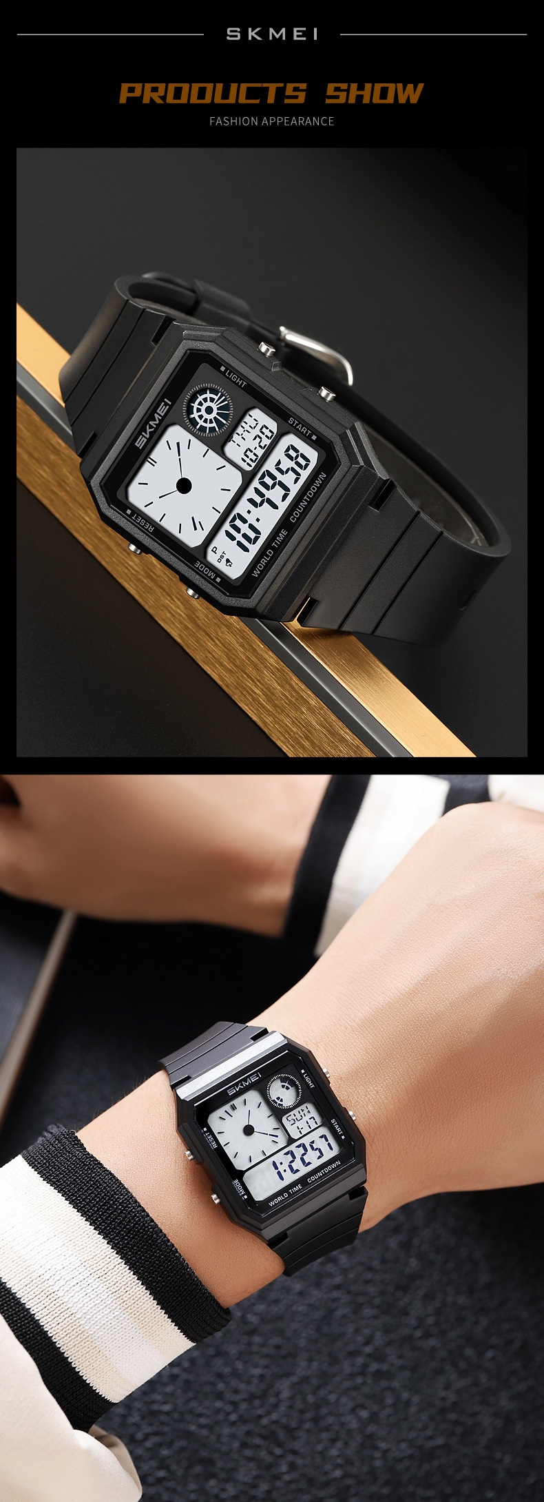 Skmei 2347 Waterproof Multifunctional Digital Sports Watch For Men