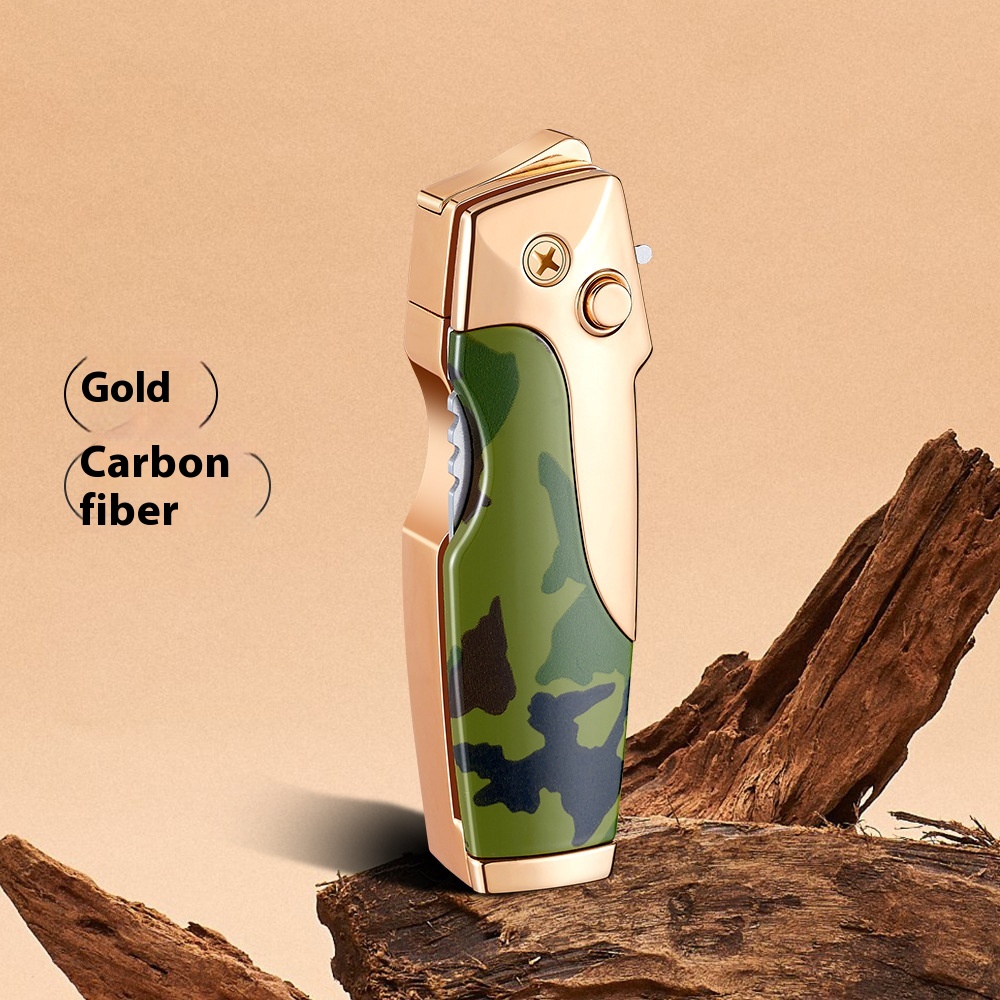 Outdoor Tools Metal Folding Lighter Portable 2507 Golden Camouflage - Shop at LoveMi