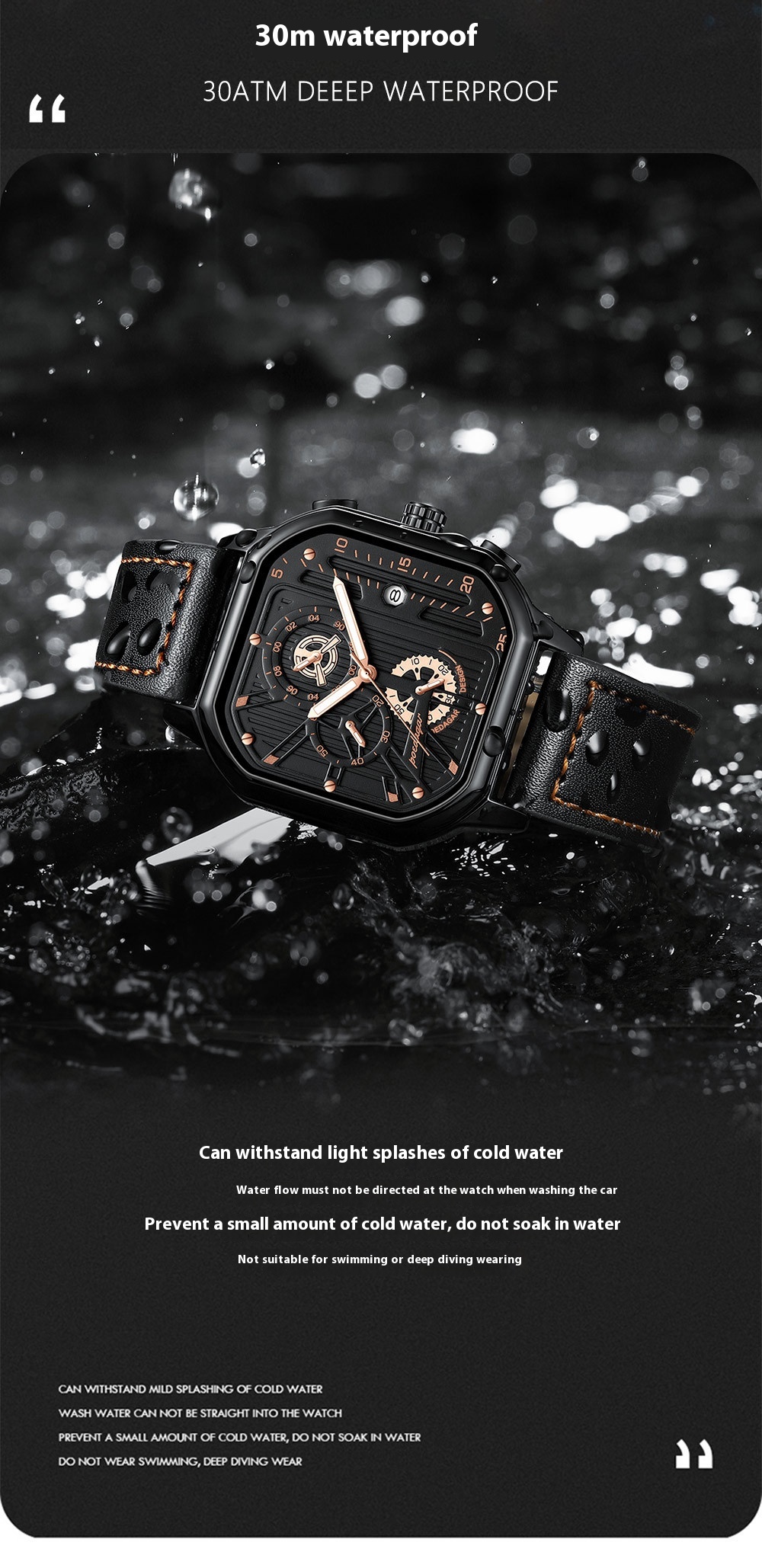 Multifunctional Quartz watch for Men
