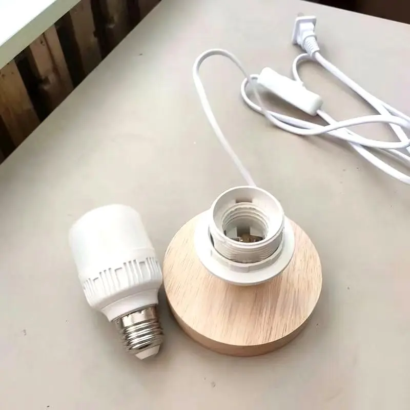 Mini And Simple Table Lamp Wooden Base