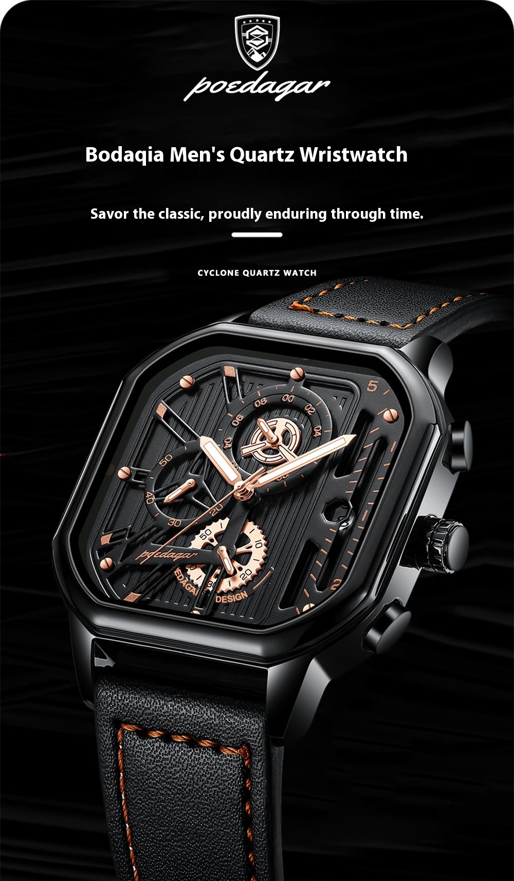 Multifunctional Quartz watch for Men