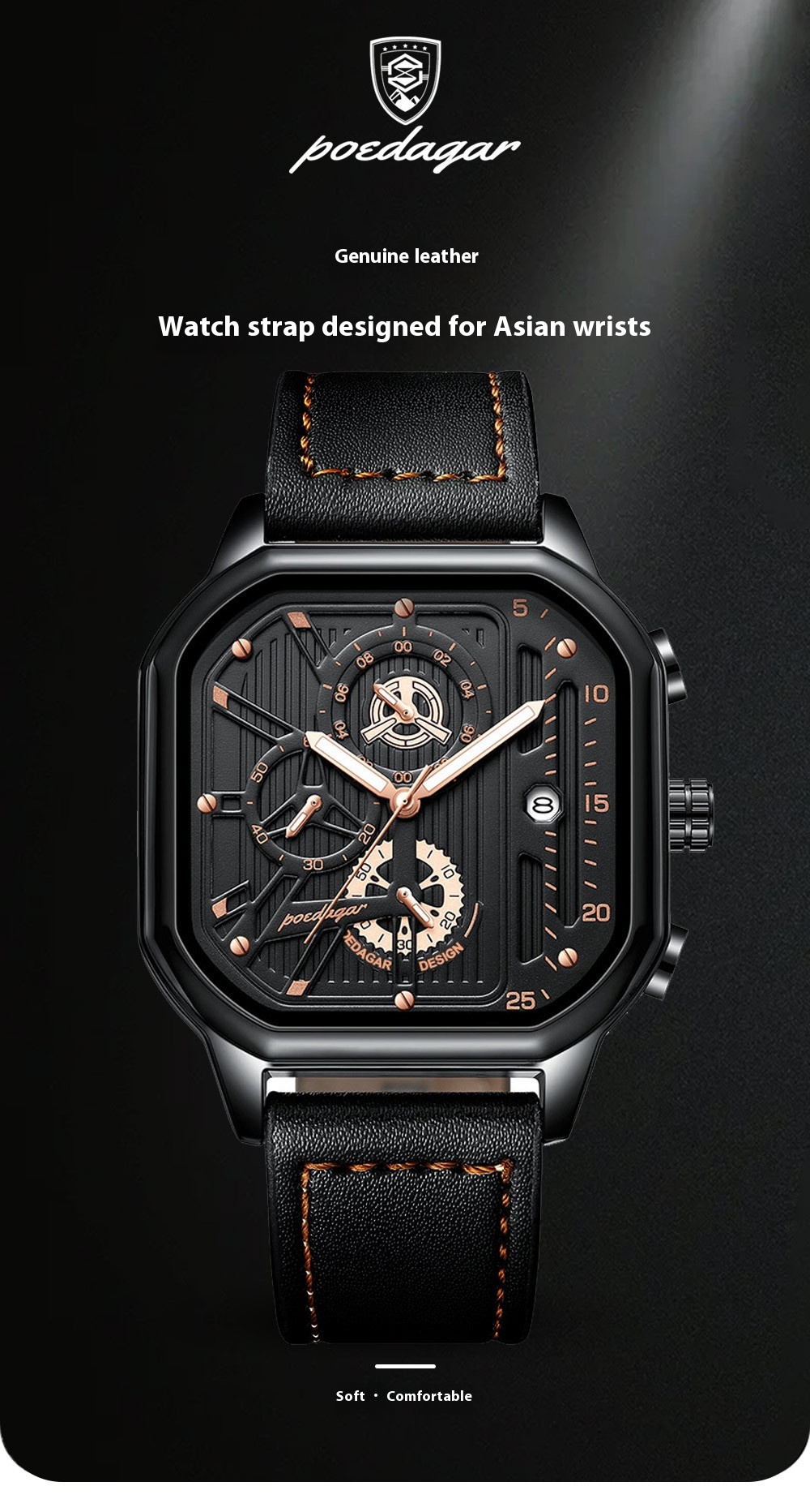Multifunctional Quartz watch for Men