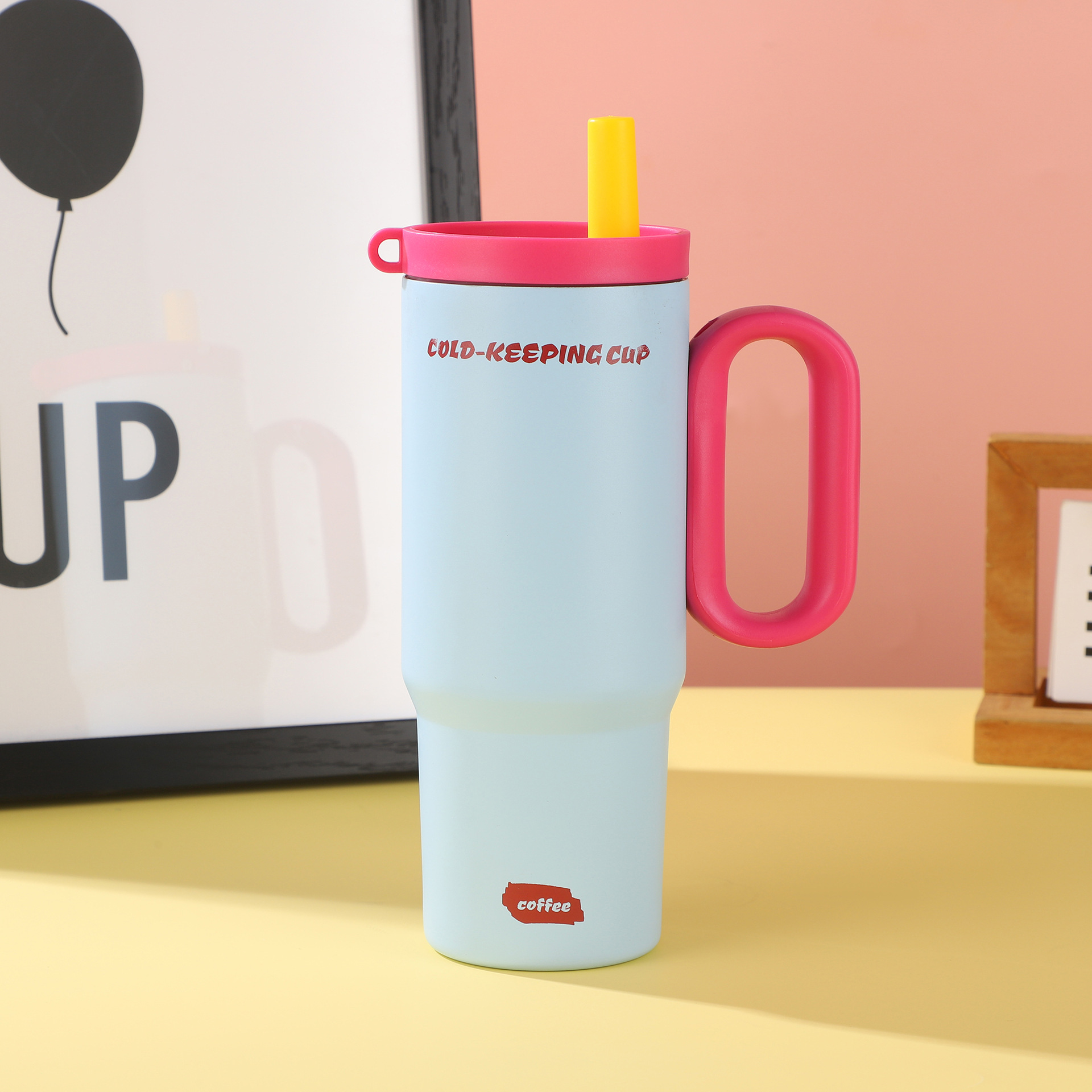 DIY Vitality High Value Large Capacity With Handle Portable Ice Ba Heat Preservation And Cold Storage Straw Cup