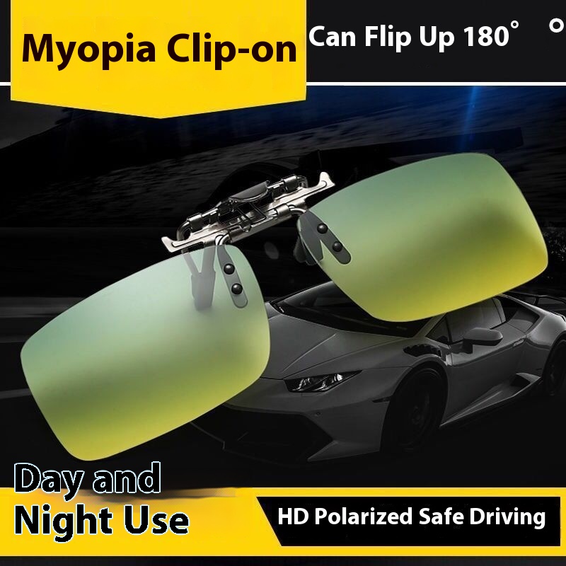 Day And Night Dual-purpose Sunglasses Glasses Polarized Clip Driving Driver Driving Clip Reflective Lenses