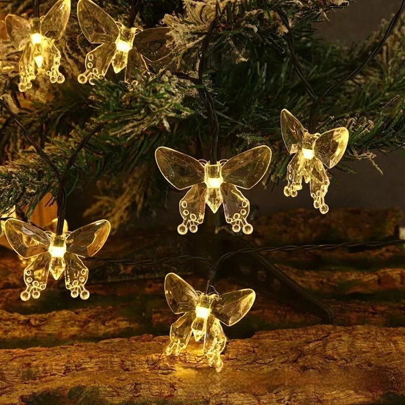 Led Solar Butterfly Dragonfly Lighting Chain Outdoor