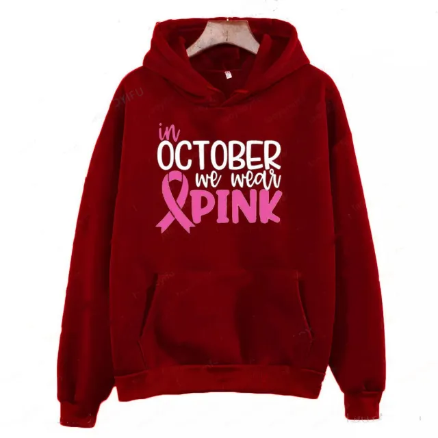 In October We Wear Sweatshirt I'm A Survivor Clothing Wine Red - Shop at LoveMi