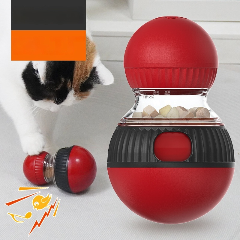 Rotating Funny Cat Sound Food Dropping Ball Toy