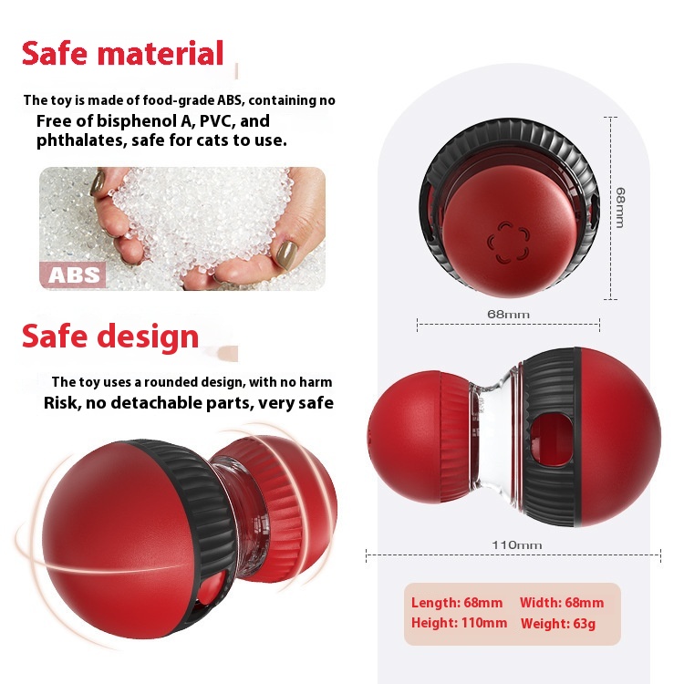 Rotating Funny Cat Sound Food Dropping Ball Toy