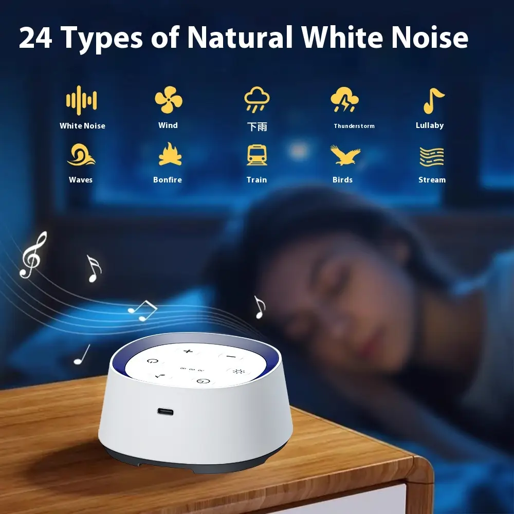 New 24 Soothing Music Baby Crying Induction Timing Warm Night Light