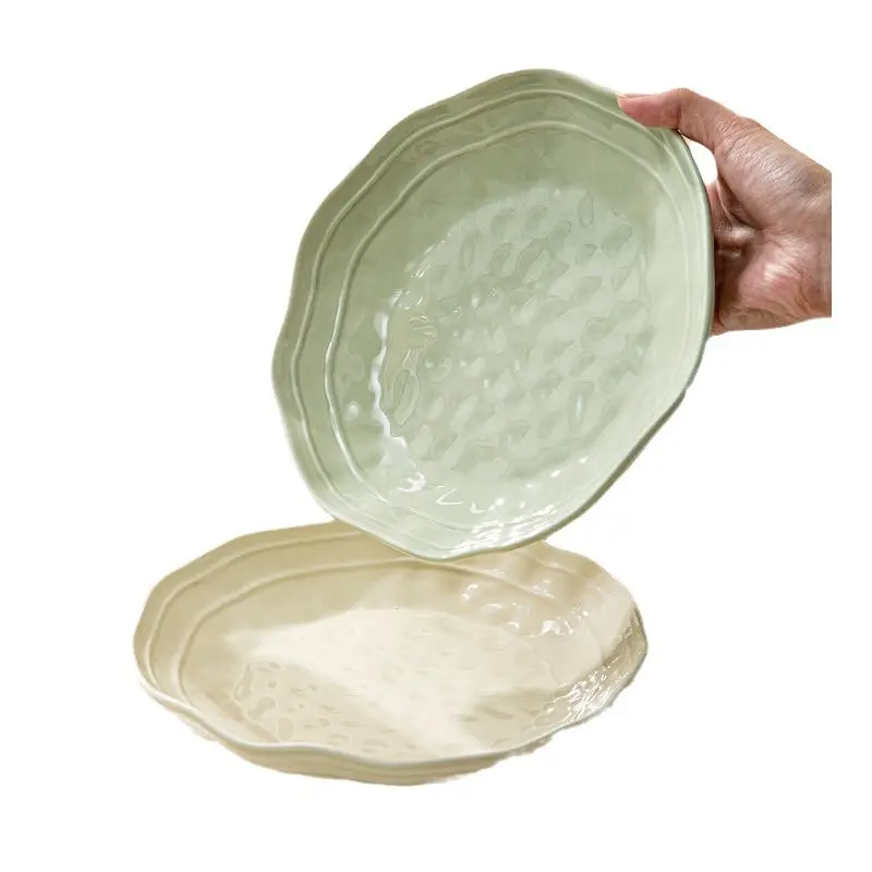 Household Solid Color Versatile Ceramic Tableware And Dishes Set
