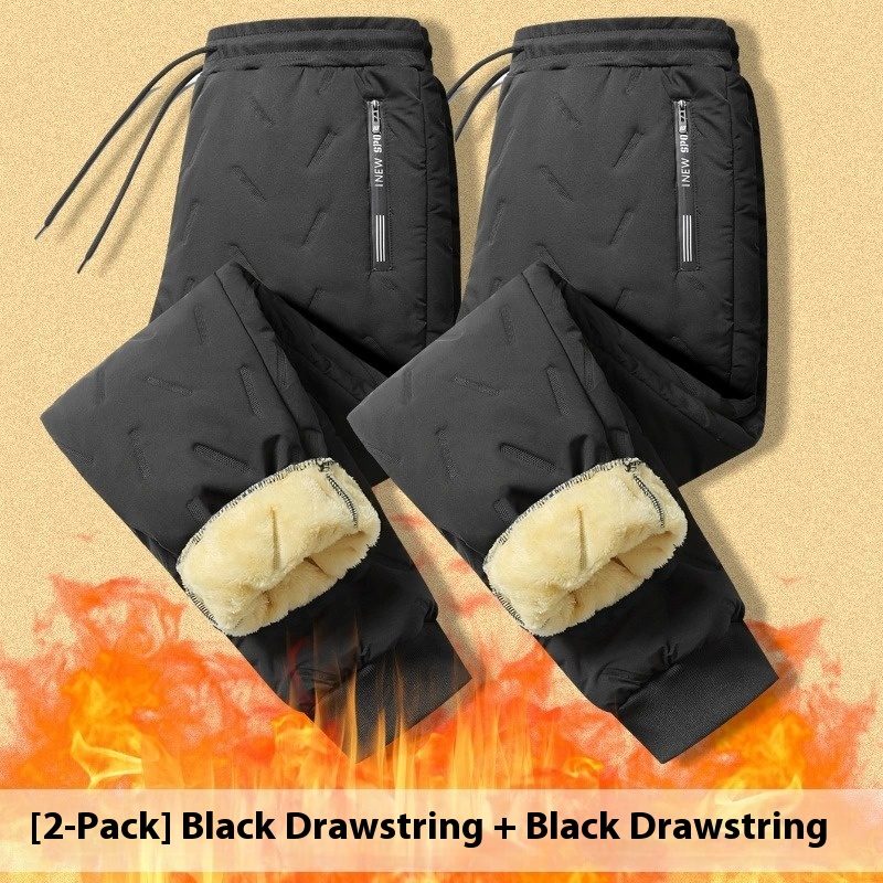 Men's Cashmere Outer Wear Warm And Loose Straight Casual Pants - Image 5