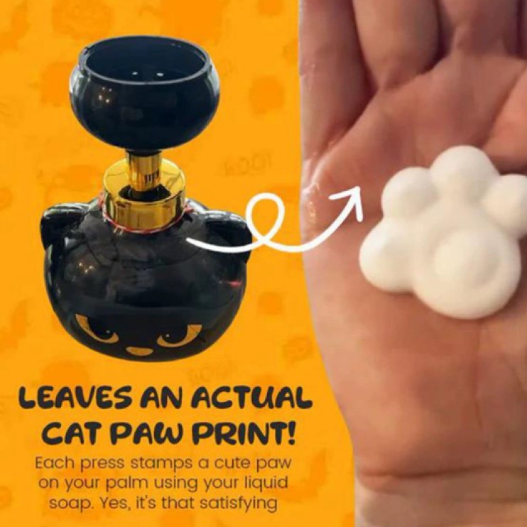 Cute Cat Paw Foam Soap Dispenser Funny Cute Cat Paw Flower Shape Foam Soap Pump Bottles Cat Lover Gift For Bathroom Kitchen