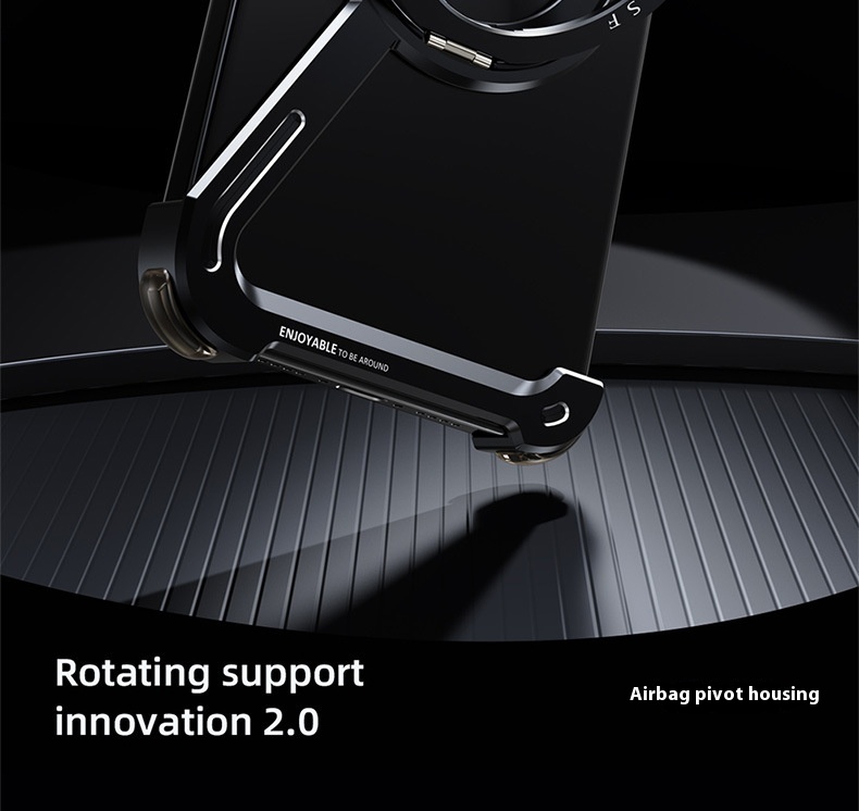 Suitable For IPhone17promax Metal Frame Phone Case With Magnetic Bracket - Image 3