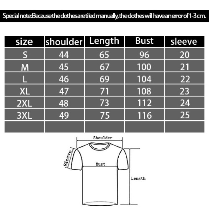 Men's 3D Digital Printing Round Neck Short Sleeve Tee front view