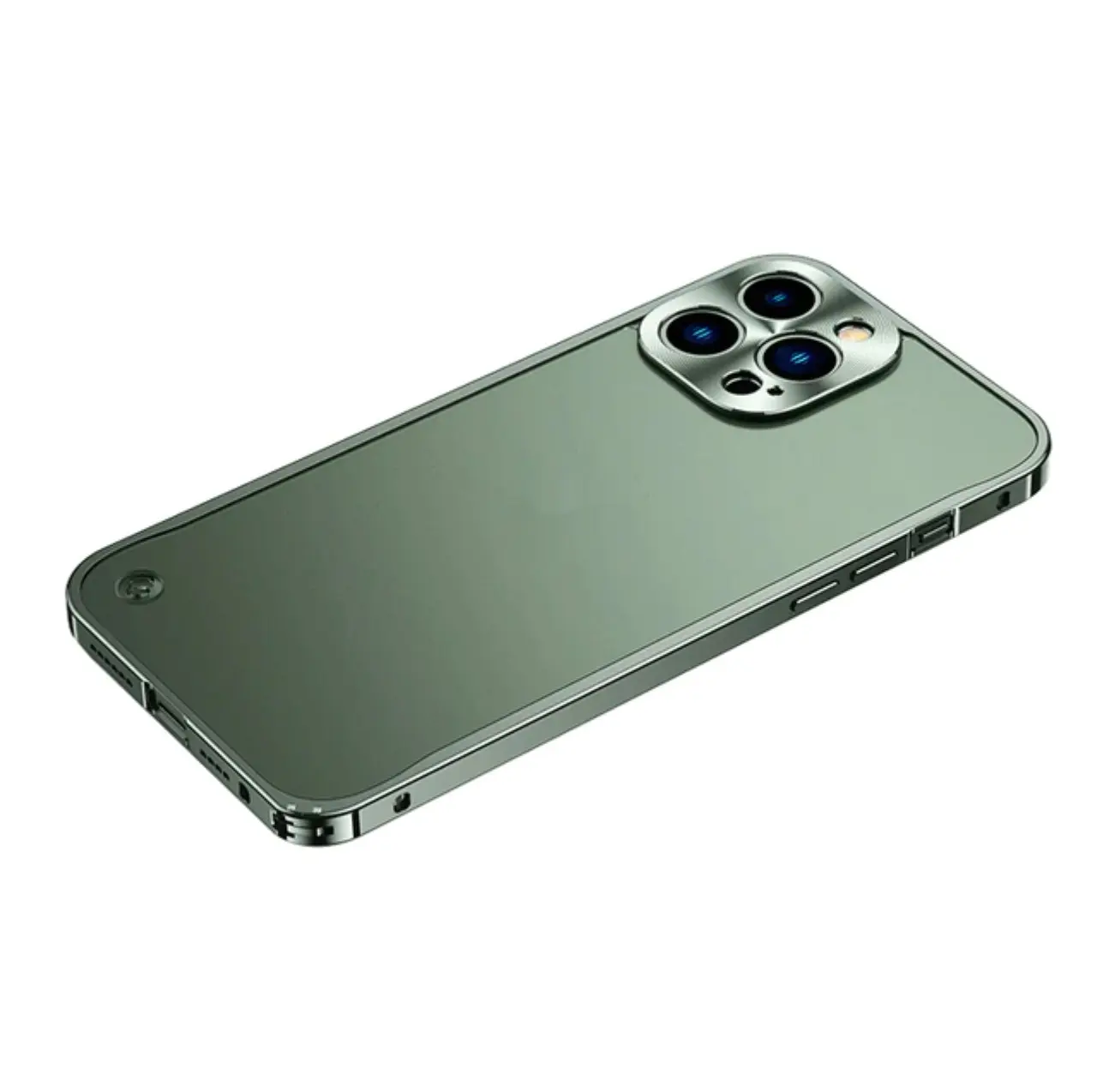 Frosted Translucent Phone Case With Aluminum Metal Frame