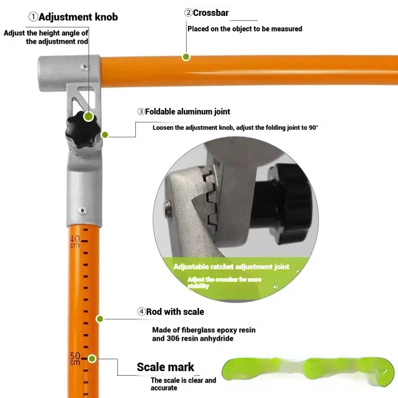 Cargo Telescopic Truck Height Measuring Rod