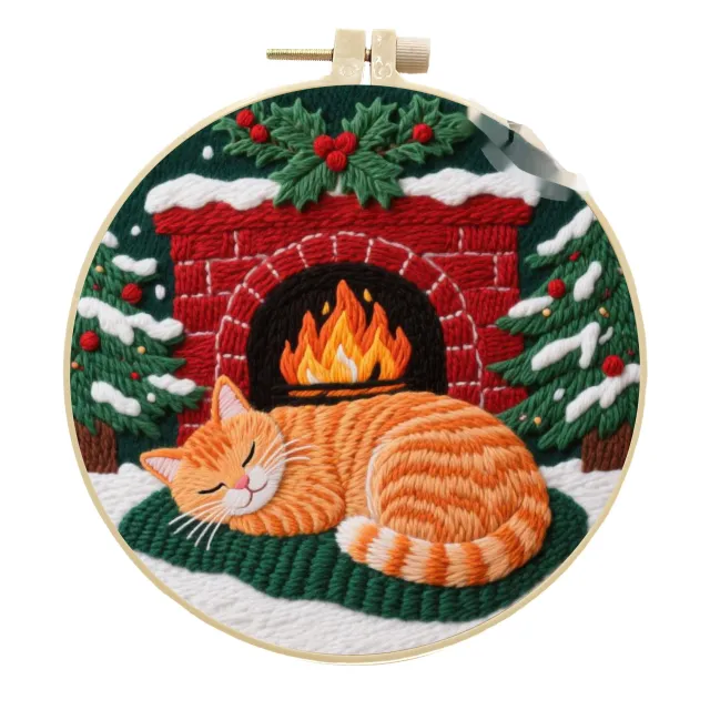 Cat Handmade Embroidery Diy Material Package Qiuguo200 - Shop at LoveMi