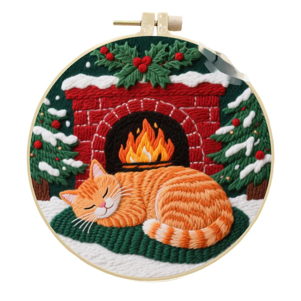 Cat Handmade Embroidery Diy Material Package - Qiuguo200