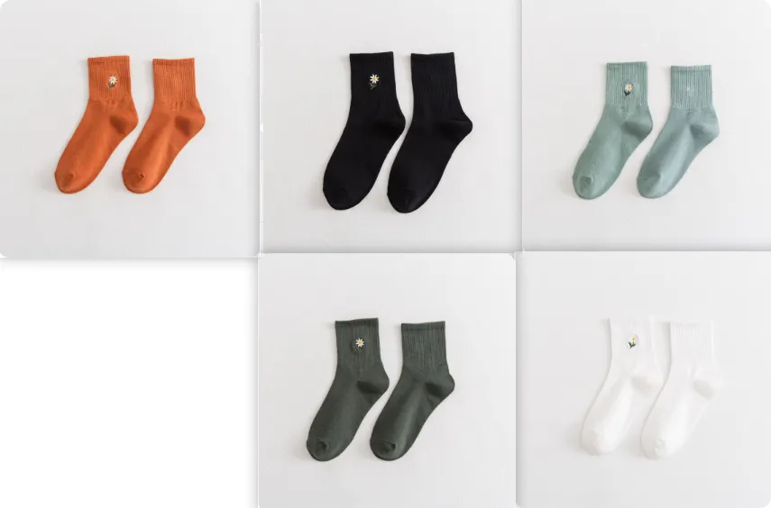 Thin Korean College Style Japanese Cute Female Socks In Summer - Set