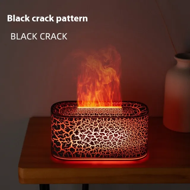 Household Desk Seven color Ambience Light Aroma Diffuser Black Crack - Shop at LoveMi