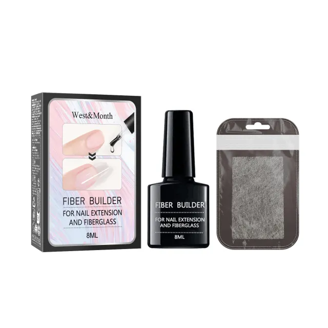 Fiber Bulider Nail Gel Quick Building Repair Broken Nails Soak Off UV Gel Glue5Pcs Fiber50Pcs - Shop at LoveMi