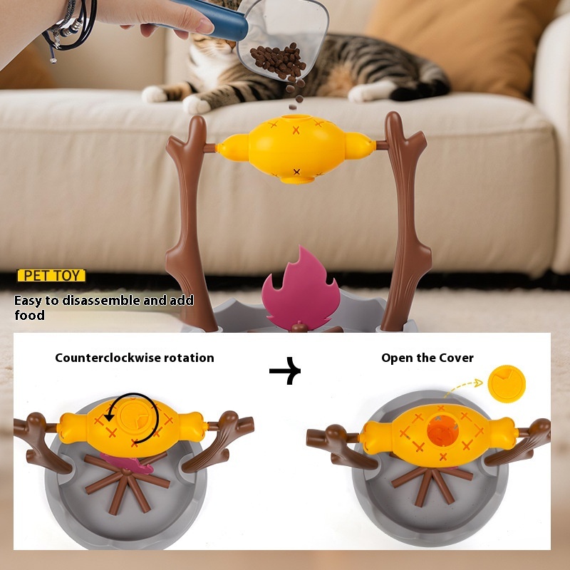 Cat Toy Self-Hi Relieving Stuffy Artifact Freeze-dried Leakage Food Feeder