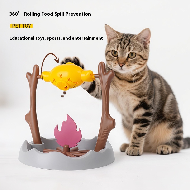 Cat Toy Self-Hi Relieving Stuffy Artifact Freeze-dried Leakage Food Feeder