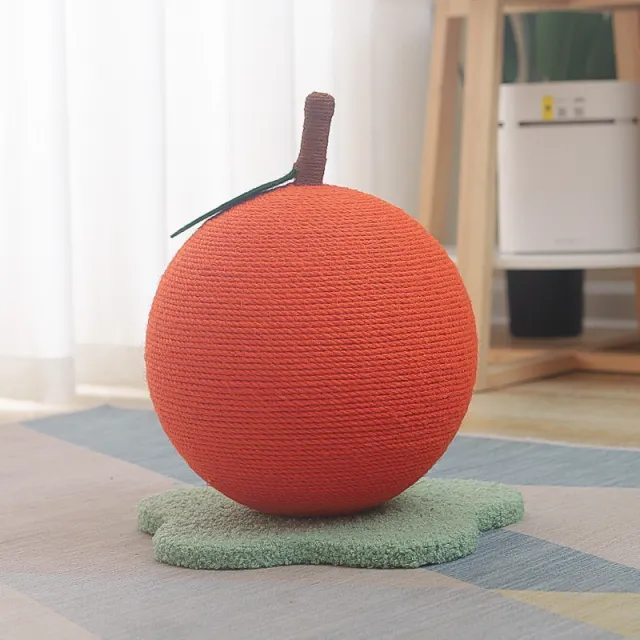 Cat Scratch Board Hemp Rope Ball Oversized Relief Toy Orange Cat Grasping Ball - Shop at LoveMi
