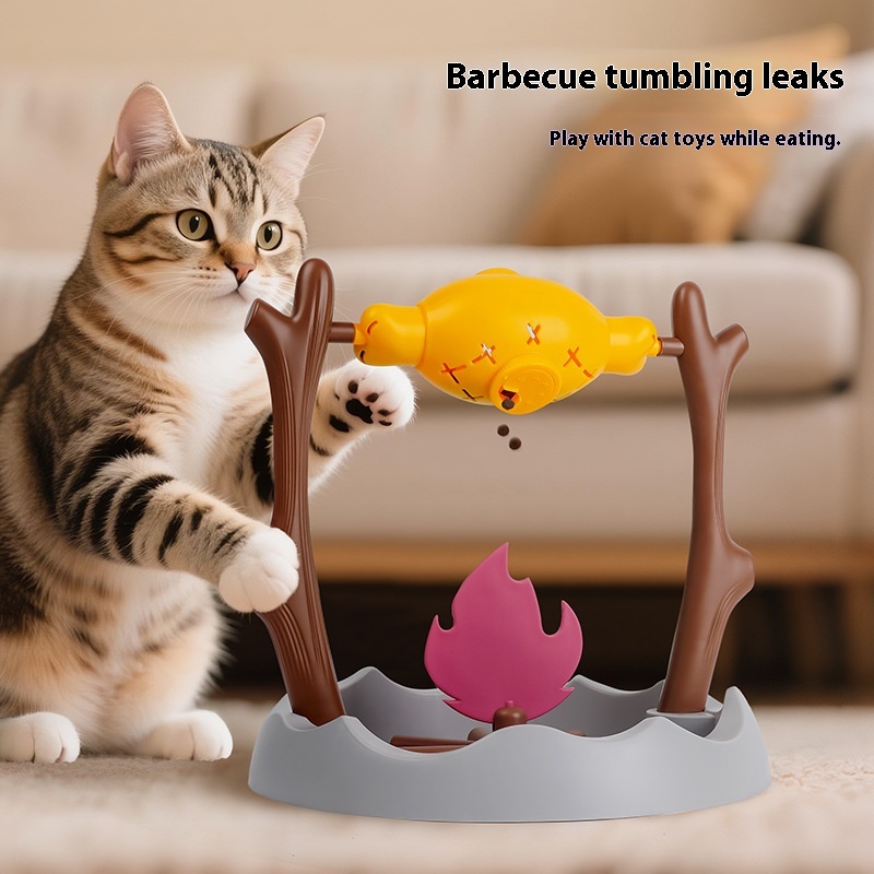 Cat Toy Self-Hi Relieving Stuffy Artifact Freeze-dried Leakage Food Feeder
