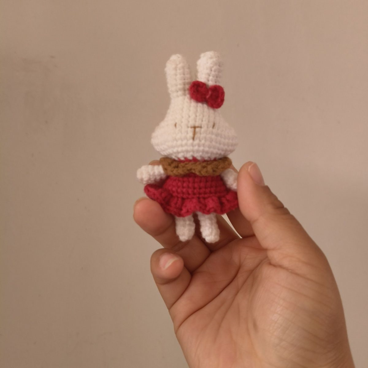 Hand-crocheted Cute Rabbit Key Chain