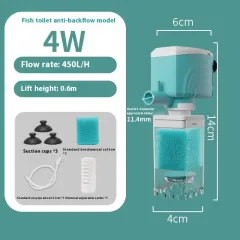 Anti-backflow Filter Aerating Fish Tank Built-in Filter - 4W - View 1