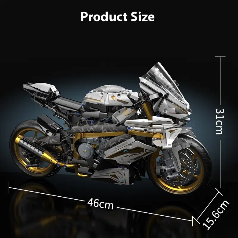 Children's Puzzle High Difficulty Assembling Motorcycle Building Blocks Toy Decoration