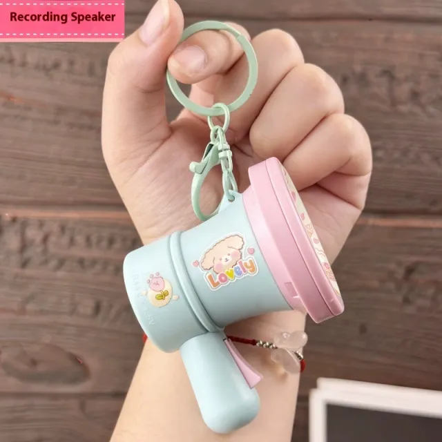Cartoon Recording Small Horn Keychain Toy Ornament Green - Shop at LoveMi