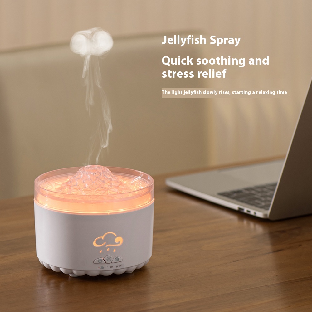 Creative Volcanic Lava Aroma Diffuser Spit Smoke Ring Jellyfish Spray Ambience Light