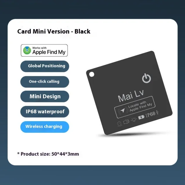 MFI Findmy AirTag Global Positioning Android Anti lost Card Type Rechargeable Keychain Positioning Tracking Mini Wireless Rechargeable - Shop at LoveMi