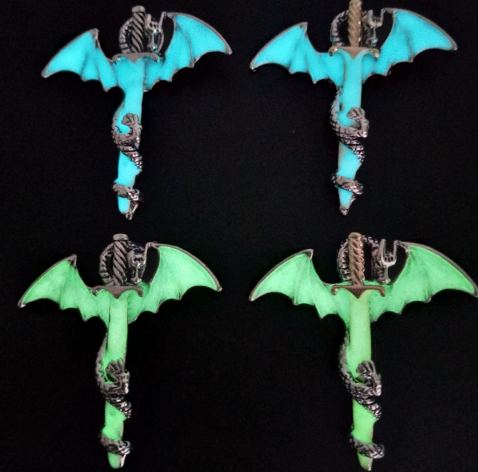 Glorious Dragon Pendant Necklace in the Dark Sword