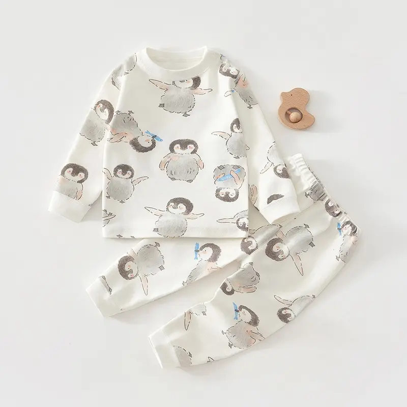 Baby Long Johns Top Bottom Suit Baby Underwear