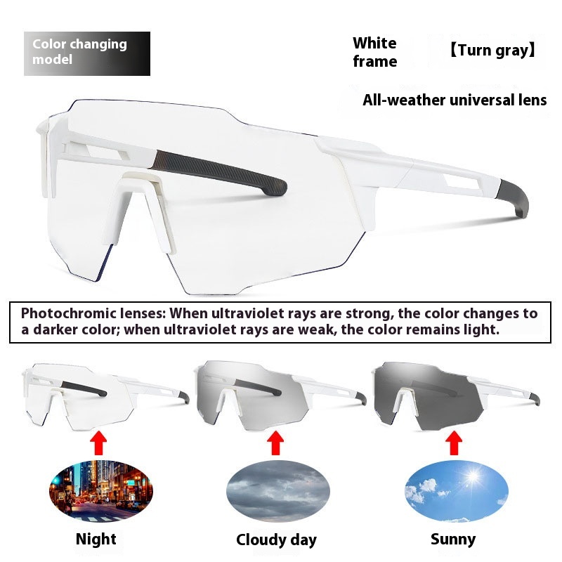 Trendy Color Changing Glasses For Riding Sports Outdoor Running