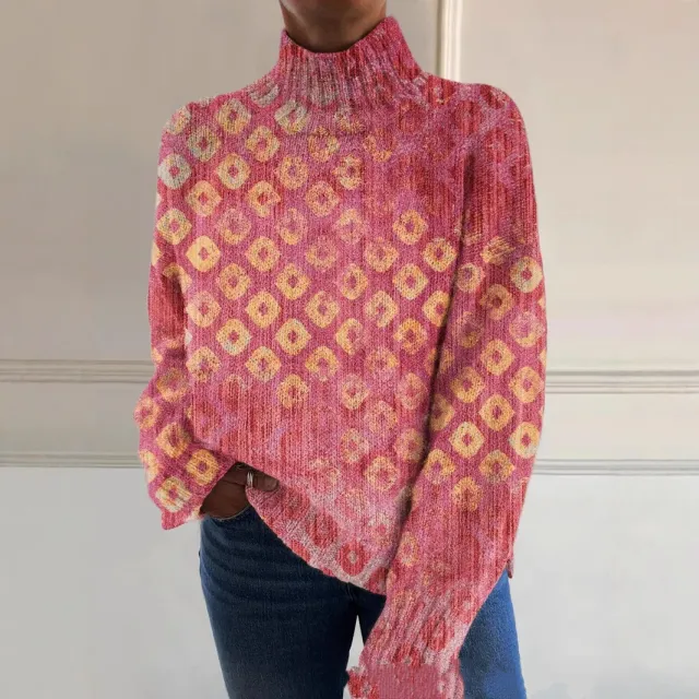 3D Floral Pattern Printing Independent Station High Neck Long Sleeve Sweaters 5Style - Shop at LoveMi