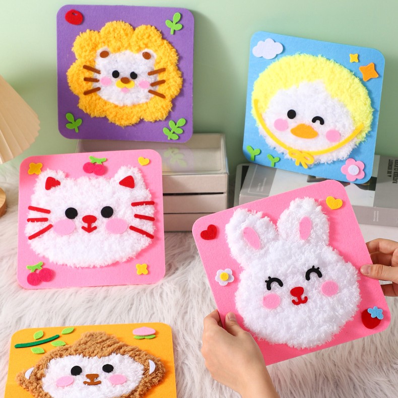 Cartoon Wool Embroidered Painting Children's Handmade — image 1