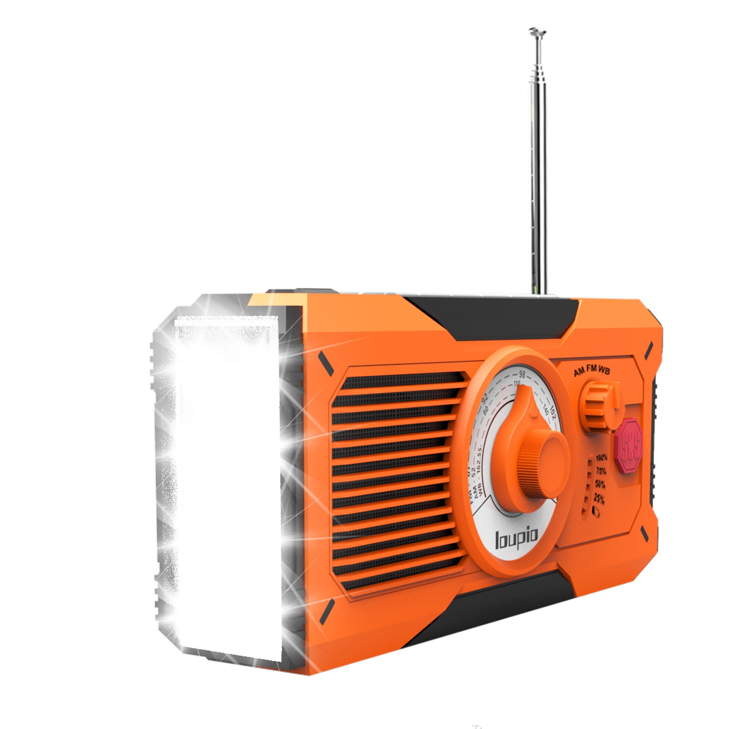 Multifunctional Emergency Hand Radio With Reading Light Flashlight