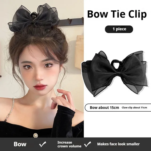 Black Hairpin Large Shark Clip Hair Accessories Style33 - Shop at LoveMi