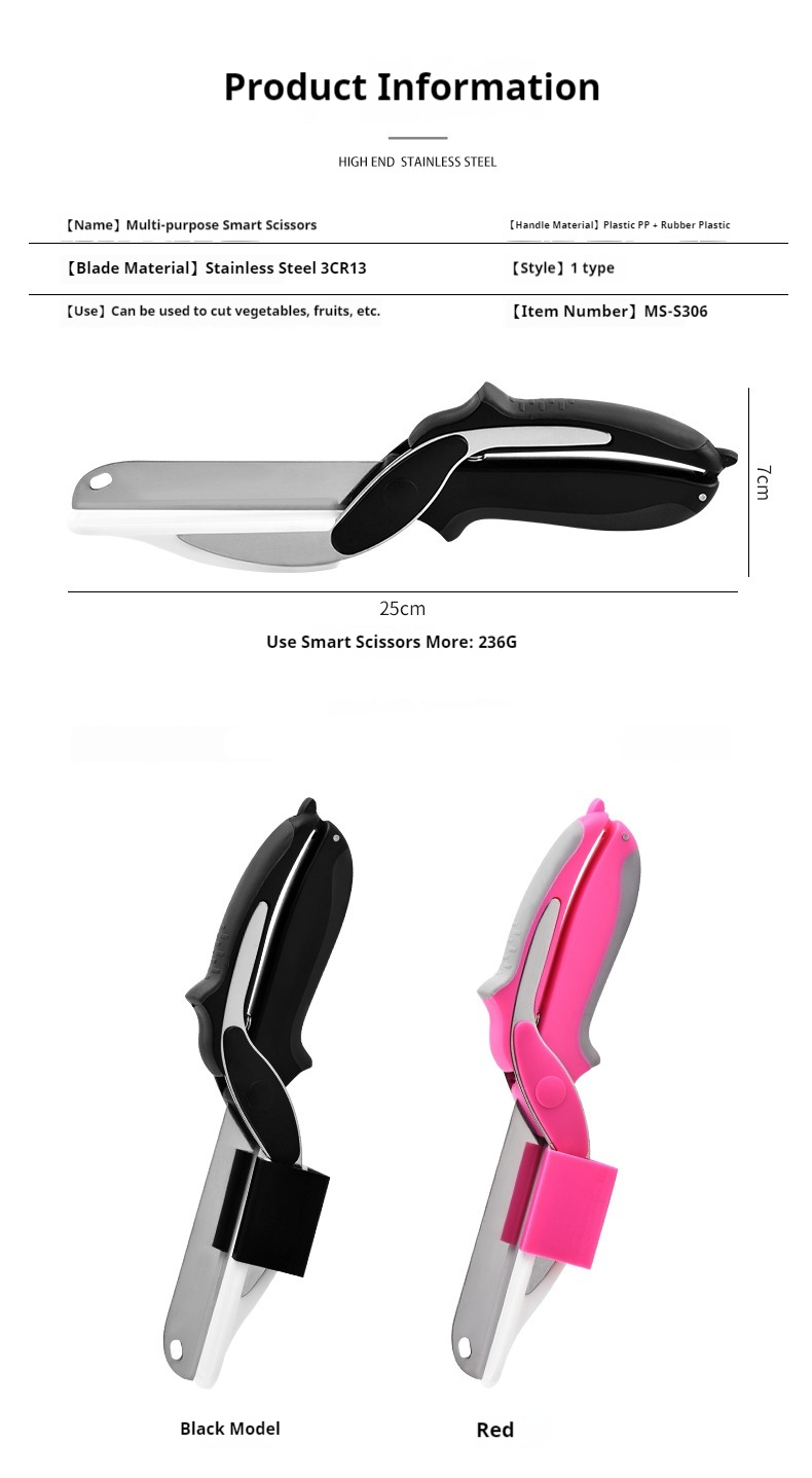 Multifunctional kitchen scissors in use