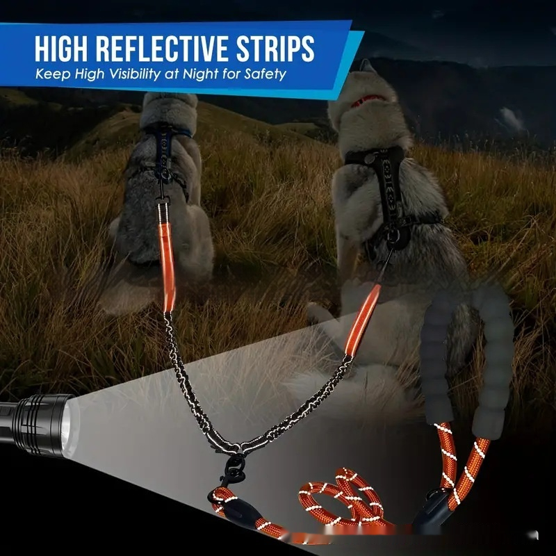 Hand Holding Rope One For Two Dog Leash Pet Retractable Rope