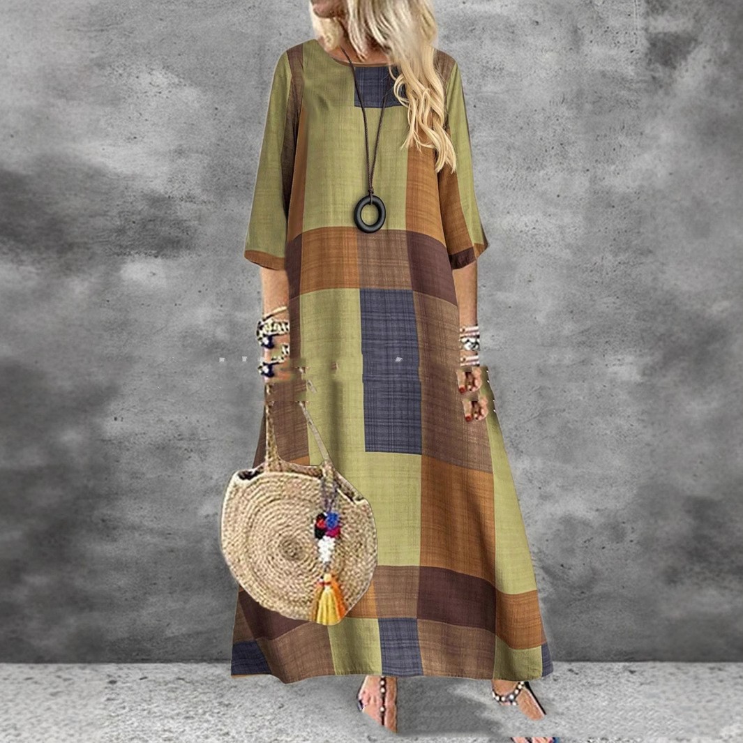 Half Sleeve Casual Length Dress Women