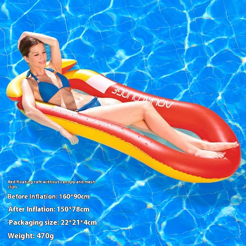 PVC Thick Sequins Wave Inflatable Floating Row - Red