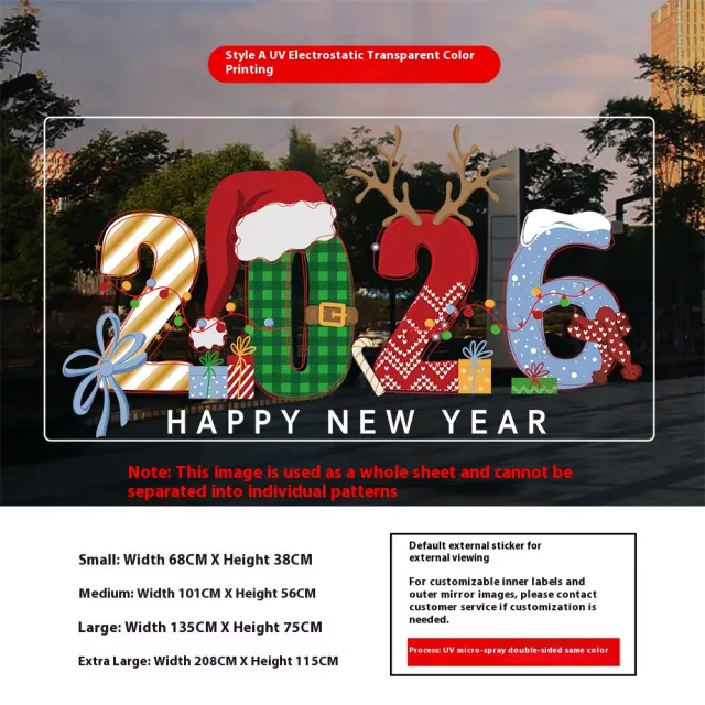 New Year's Day Decoration Christmas Window Stickers Sd1055A Style - Shop at LoveMi